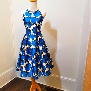 Floral and pearl Cocktail semi-formal dress